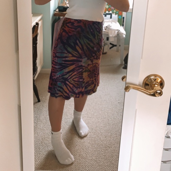 Tie Dye Midi-Skirt - Picture 1 of 3